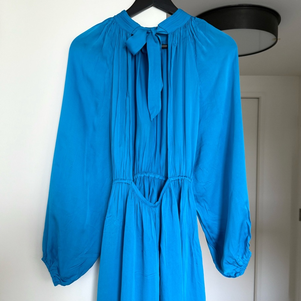 Rhode Mai Gathered Open-Back Crepe Midi Dress. Retail price: $435. XS size. - Picture 10 of 16